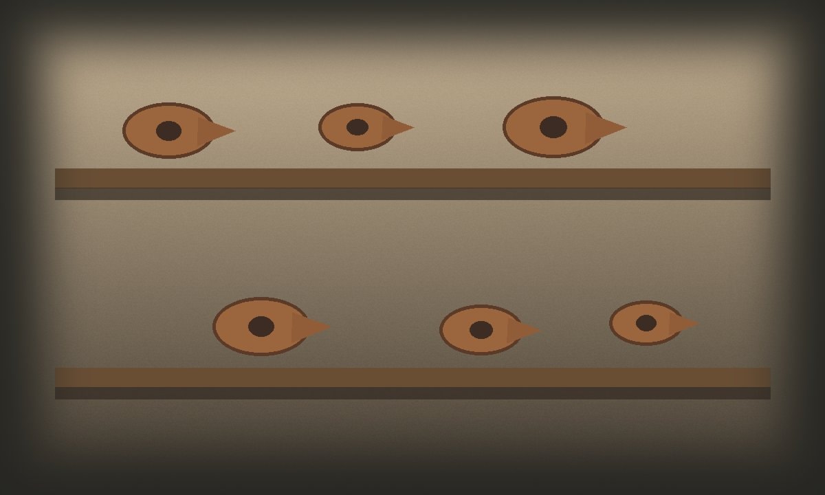Plain undecorated clay oil lamps arranged on a quiet shelf