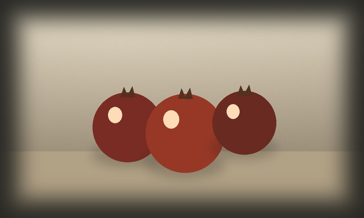 Three pomegranates resting on a quiet weathered stone surface